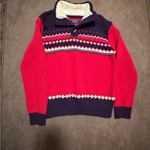 Izod Kids Red and Navy Sweater - Picture 1 of 3